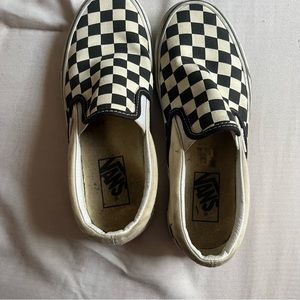 Vans checkered slip ons